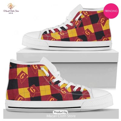 [TRENDING EDITION] Harry Potter Gryffindor Grid Luxury Air Jordan High Top Sneakers - soulcals