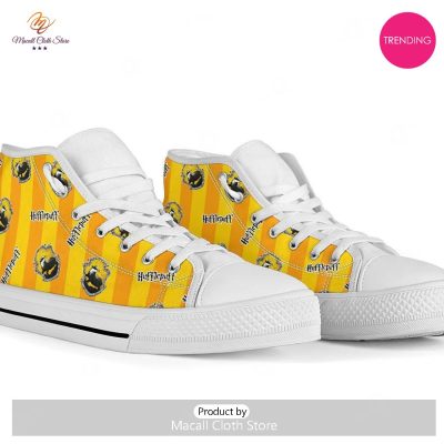 [TRENDING EDITION] Harry Potter Hufflepuff Gold Air Jordan High Top Sneakers - soulcals
