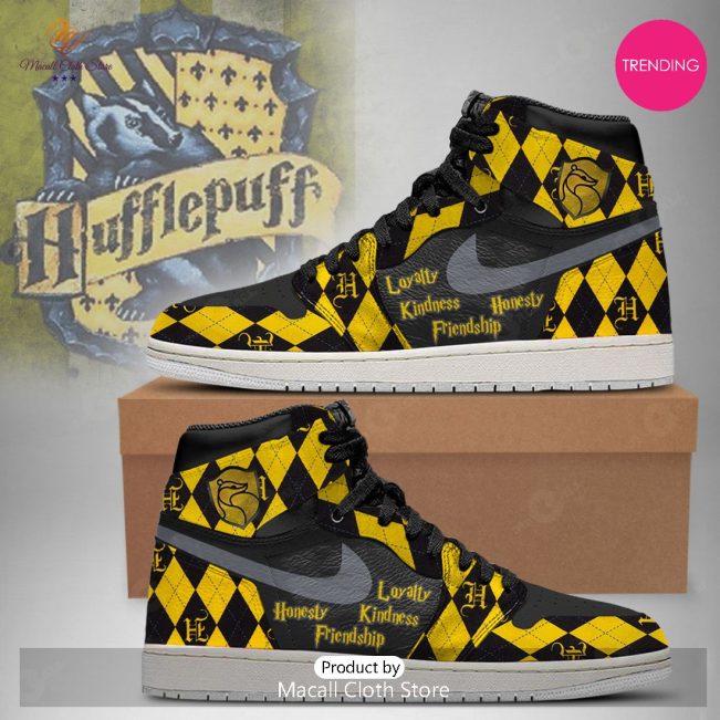 [TRENDING EDITION] Harry Potter Hufflepuff - Hufflepuff Good Traits Air Jordan High Top Sneakers - soulcals