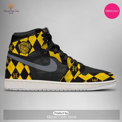 [TRENDING EDITION] Harry Potter Hufflepuff Luxury Air Jordan High Top Sneakers - soulcals