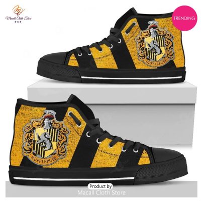 [TRENDING EDITION] Harry Potter Hufflepuff Premium Air Jordan High Top Sneakers - soulcals
