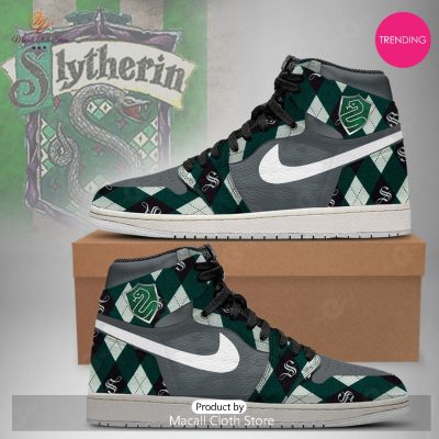 [TRENDING EDITION] Harry Potter Slytherin Classic Air Jordan High Top Sneakers - soulcals