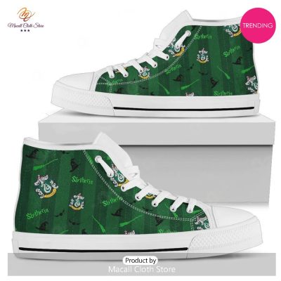 [TRENDING EDITION] Harry Potter Slytherin Luxury Jordan High Top Sneakers - soulcals