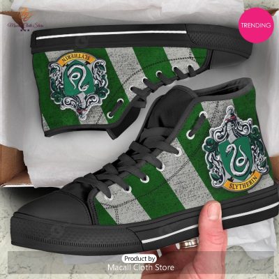[TRENDING EDITION] Harry Potter Slytherin Premium Air Jordan High Top Sneakers - soulcals