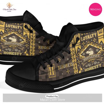 [TRENDING EDITION] Hufflepuff Shoes - Harry Potter Air Jordan High Top Sneakers - soulcals