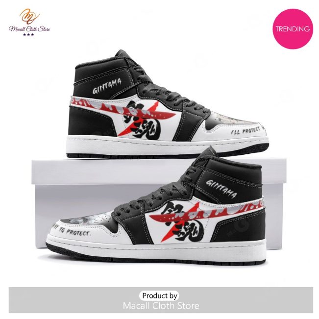 [TRENDING EDITION] I'll Protect What I Want to Gintama Air Jordan High Top Sneakers - soulcals