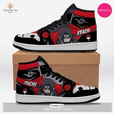 [TRENDING EDITION] Itachi Anbu Naruto Air Jordan High Top Sneakers Anime Shoes For Fans - soulcals