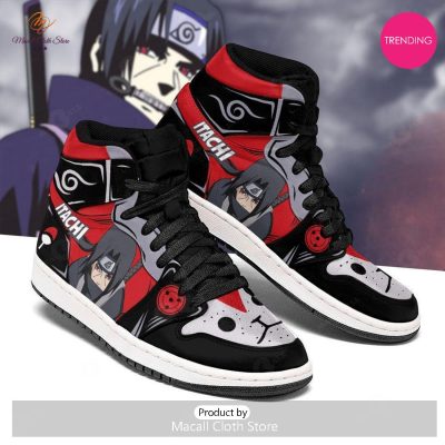 [TRENDING EDITION] Itachi Anbu Naruto Air Jordan High Top Sneakers Anime Shoes For Fans - soulcals