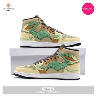 [TRENDING EDITION] Leafeon Pokemon Air Jordan High Top Sneaker - soulcals