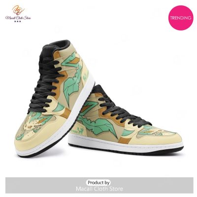 [TRENDING EDITION] Leafeon Pokemon Air Jordan High Top Sneaker - soulcals