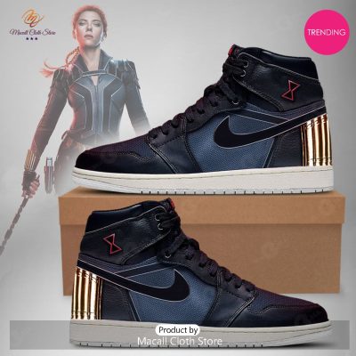 [TRENDING EDITION] Marvel Avengers Black Widow Premium Air Jordan High Top Sneaker - soulcals