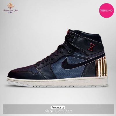 [TRENDING EDITION] Marvel Avengers Black Widow Premium Air Jordan High Top Sneaker - soulcals