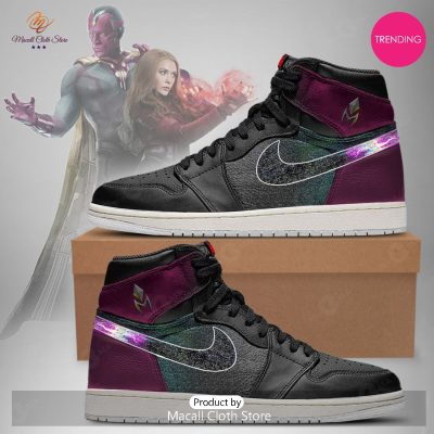 [TRENDING EDITION] Marvel Avengers Wanda Vision Air Jordan High Top Sneaker - soulcals