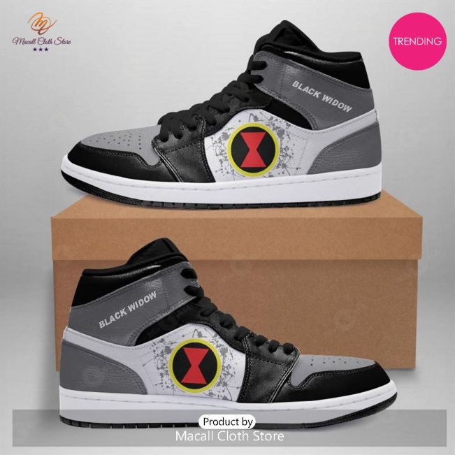 [TRENDING EDITION] Marvel Black Widow Air Jordan High Top Sneaker - soulcals