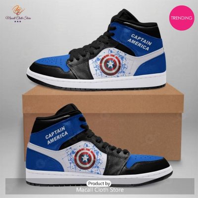 [TRENDING EDITION] Marvel Captain America Luxury Air Jordan High Top Sneaker - soulcals