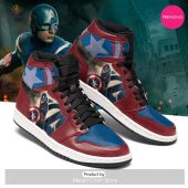 [TRENDING EDITION] Marvel Captain America Premium Air Jordan High Top Sneaker - soulcals