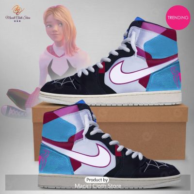 [TRENDING EDITION] Marvel Spiderman Across The Spider-verse Gwen Stacy Air Jordan High Top Sneaker - soulcals