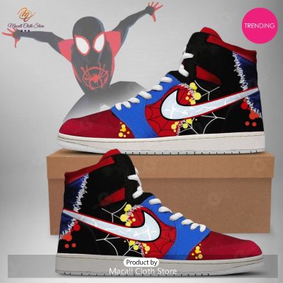 [TRENDING EDITION] Marvel Spiderman Across The Spider-verse Miles Morales Air Jordan High Top Sneaker - soulcals