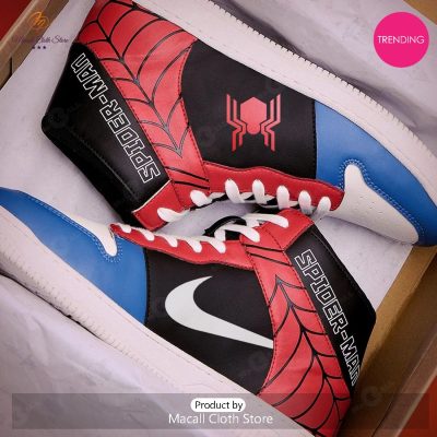 [TRENDING EDITION] Marvel Spiderman Tom Holland Air Jordan High Top Sneaker - soulcals