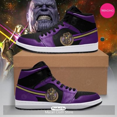 [TRENDING EDITION] Marvel Thanos Purple Air Jordan High Top Sneaker - soulcals