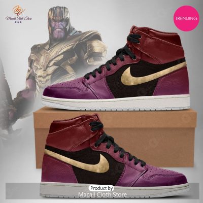 [TRENDING EDITION] Marvel Villain Thanos Air Jordan High Top Sneaker - soulcals
