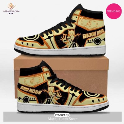 [TRENDING EDITION] Naruto Bijuu Mode Jordan High Top Sneakers Anime Shoes For Fans - soulcals