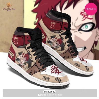 [TRENDING EDITION] Naruto Gaara Of The Sand Jordan High Top Sneakers Anime Shoes For Fans - soulcals