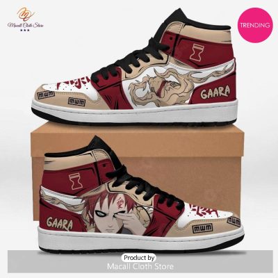 [TRENDING EDITION] Naruto Gaara Sand Gourd Jordan High Top Sneakers Anime Shoes For Fans - soulcals
