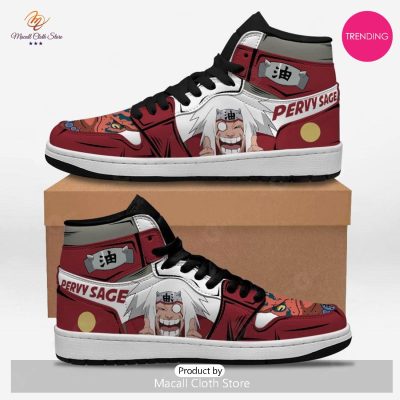 [TRENDING EDITION] Naruto Jiraiya Pervy Sage Jordan High Top Sneakers Anime Shoes For Fans - soulcals