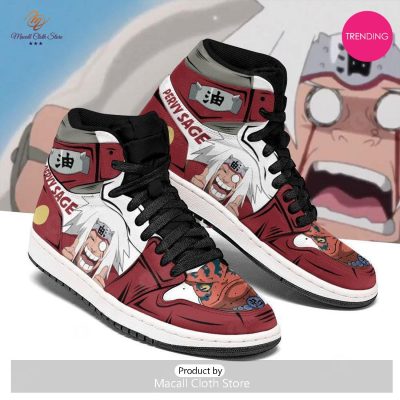 [TRENDING EDITION] Naruto Jiraiya Pervy Sage Jordan High Top Sneakers Anime Shoes For Fans - soulcals