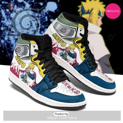 [TRENDING EDITION] Naruto Minato Namikaze Jordan High Top Sneakers Anime Shoes For Fans - soulcals