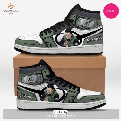 [TRENDING EDITION] Naruto Nara Shikamaru Jordan High Top Sneakers Anime Shoes For Fans - soulcals