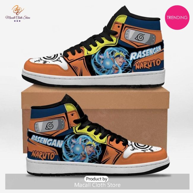 [TRENDING EDITION] Naruto Rasengan Ninja Jordan High Top Sneakers Anime Shoes For Fans - soulcals