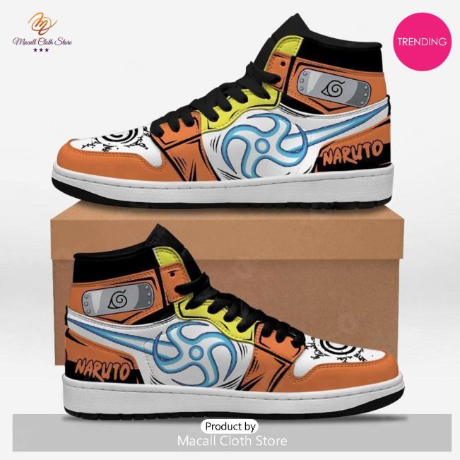 [TRENDING EDITION] Naruto Rasenshuriken Jordan High Top Sneakers Anime Shoes For Fans - soulcals
