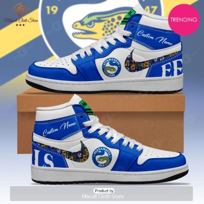 [TRENDING EDITION] NRL Parramatta Eels Personalize Air Jordan High Top Sneaker - soulcals