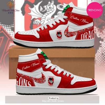 [TRENDING EDITION] NRL St. George Illawarra Dragons Personalize Air Jordan High Top Sneaker - soulcals