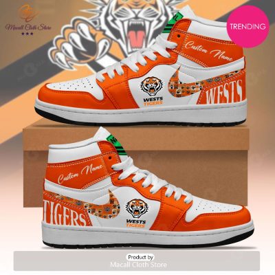 [TRENDING EDITION] NRL Wests Tigers Personalize Air Jordan High Top Sneaker - soulcals