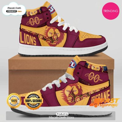 [TRENDING EDITION] Personalized Brisbane Lions Gifts For AFL Fans Air Jordan High Top Sneaker - soulcals