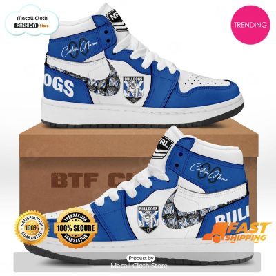[TRENDING EDITION] Personalized Canterbury Bulldogs NRL Sports Gift Air Jordan High Top Sneaker - soulcals