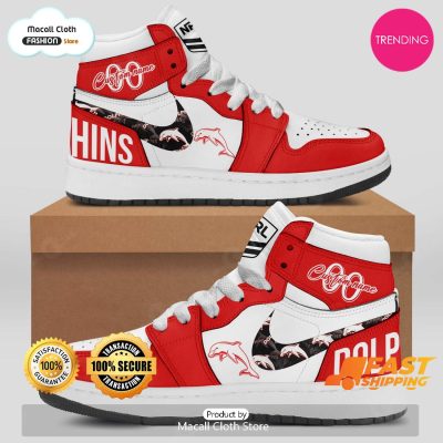 [TRENDING EDITION] Personalized Dolphins NRL Sports Gift Air Jordan High Top Sneaker - soulcals