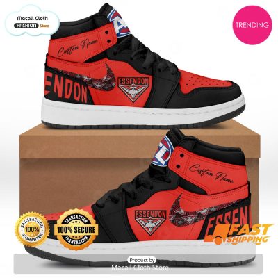 [TRENDING EDITION] Personalized Essendon Bombers Gifts For AFL Fans Air Jordan High Top Sneaker - soulcals