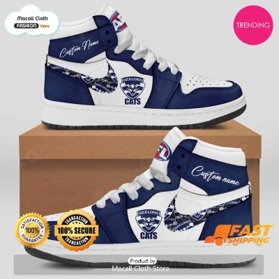 [TRENDING EDITION] Personalized Geelong Cats Gifts For AFL Fans Air Jordan High Top Sneaker - soulcals