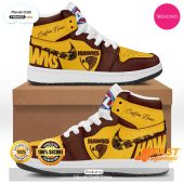[TRENDING EDITION] Personalized Hawthorn Hawks Gifts For AFL Fans Air Jordan High Top Sneaker - soulcals