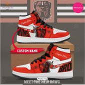 [TRENDING EDITION] Personalized Name Cleveland Browns Dawg New Logo Luxury Red Shoes Air Jordan High Top Sneaker - soulcals