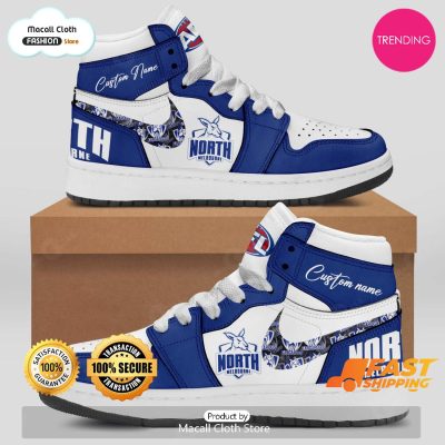 [TRENDING EDITION] Personalized North Melbourne Gifts For AFL Fans Air Jordan High Top Sneaker - soulcals