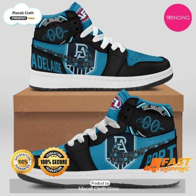 [TRENDING EDITION] Personalized Port Adelaide Power Gifts For AFL Fans Air Jordan High Top Sneaker - soulcals