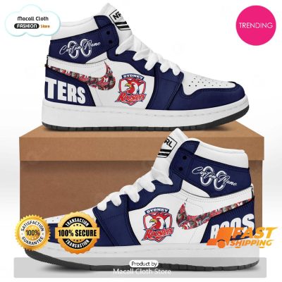 [TRENDING EDITION] Personalized Sydney Roosters NRL Sports Gift Air Jordan High Top Sneaker - soulcals