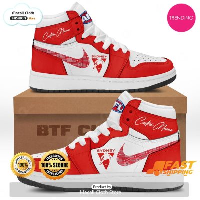 [TRENDING EDITION] Personalized Sydney Swans Gifts For AFL Fans Air Jordan High Top Sneaker - soulcals