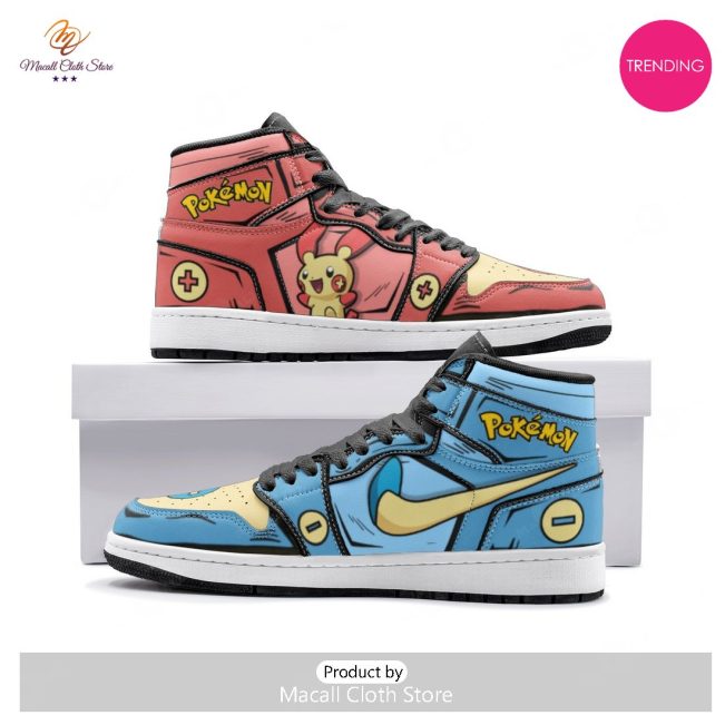 [TRENDING EDITION] Plusle and Minun Pokemon Air Jordan High Top Sneaker - soulcals