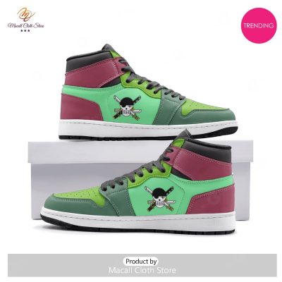 [TRENDING EDITION] Roronoa Zoro One Piece Air Jordan High Top Sneaker - soulcals